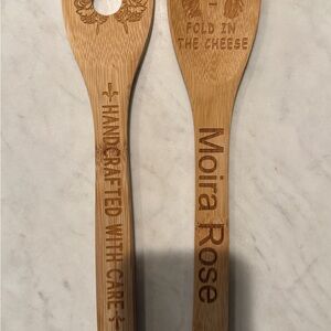 Personalized Bamboo Wooden Spoon Set from Schitt‘s Creek  "Moira Rose" Engraved